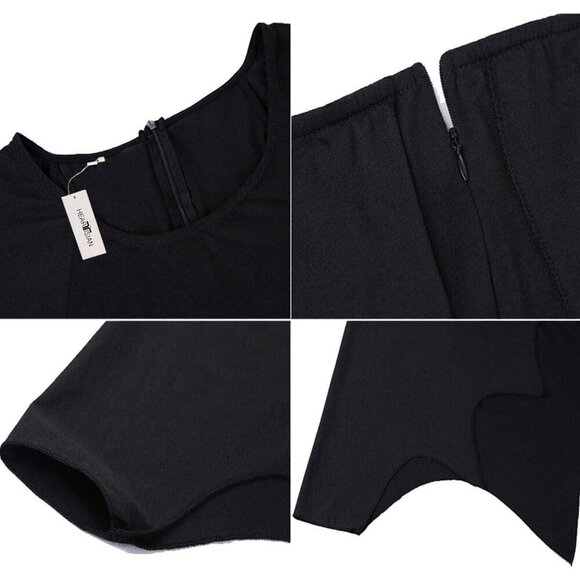 Women's Plus Size Bat Wing Sleeves T Shirt Dress Casual Flowy Tunics Tops - Picture 6 of 7